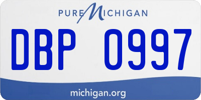 MI license plate DBP0997