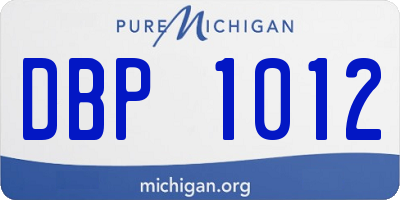 MI license plate DBP1012