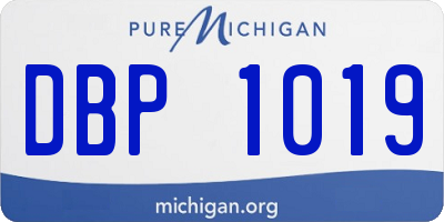 MI license plate DBP1019