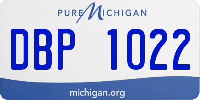 MI license plate DBP1022
