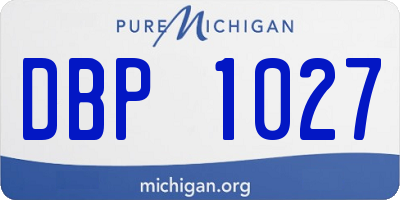 MI license plate DBP1027
