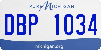 MI license plate DBP1034