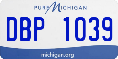 MI license plate DBP1039