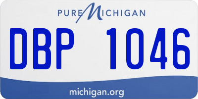 MI license plate DBP1046