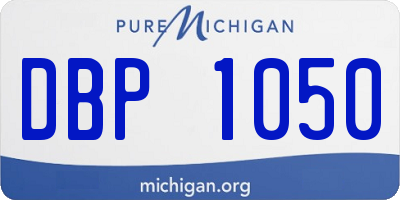 MI license plate DBP1050