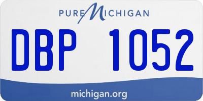 MI license plate DBP1052