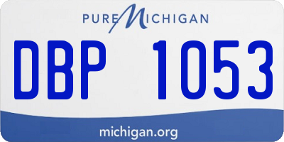 MI license plate DBP1053