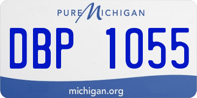 MI license plate DBP1055