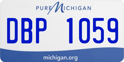 MI license plate DBP1059