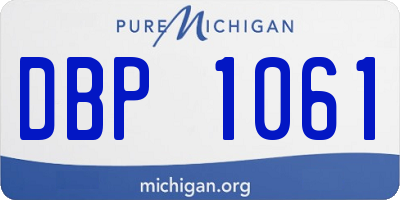 MI license plate DBP1061