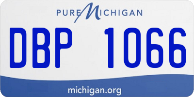 MI license plate DBP1066