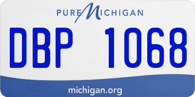MI license plate DBP1068
