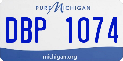 MI license plate DBP1074