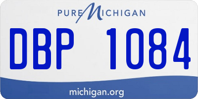 MI license plate DBP1084
