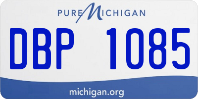 MI license plate DBP1085