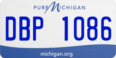 MI license plate DBP1086