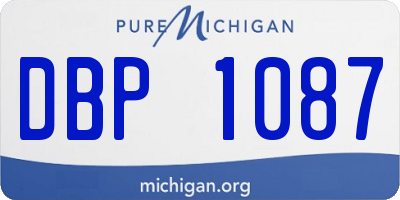 MI license plate DBP1087
