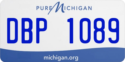 MI license plate DBP1089