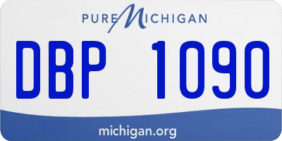 MI license plate DBP1090