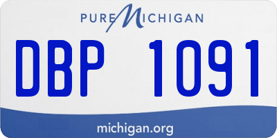 MI license plate DBP1091