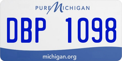 MI license plate DBP1098