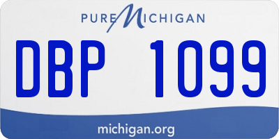 MI license plate DBP1099