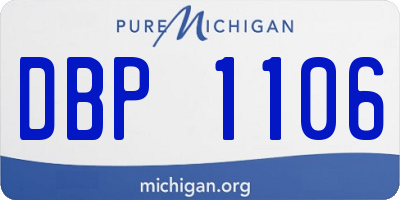 MI license plate DBP1106
