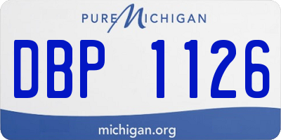MI license plate DBP1126