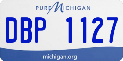 MI license plate DBP1127