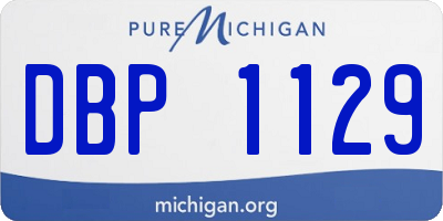 MI license plate DBP1129
