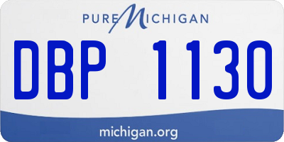 MI license plate DBP1130