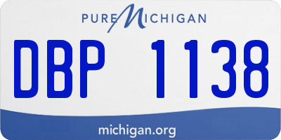 MI license plate DBP1138
