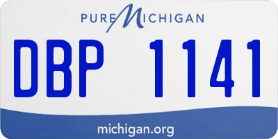 MI license plate DBP1141