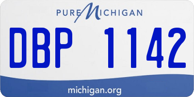 MI license plate DBP1142
