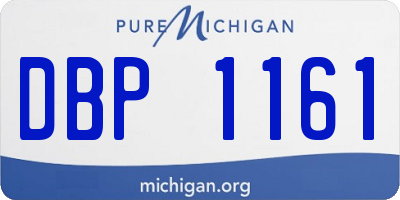 MI license plate DBP1161