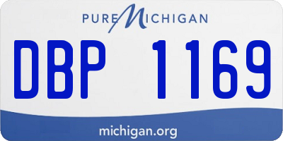 MI license plate DBP1169