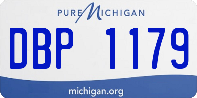 MI license plate DBP1179