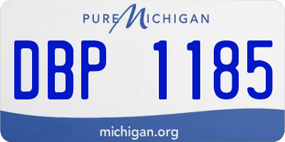 MI license plate DBP1185