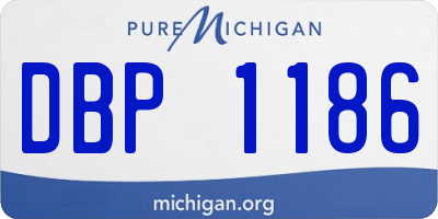 MI license plate DBP1186