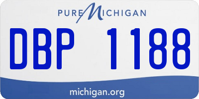 MI license plate DBP1188
