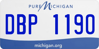 MI license plate DBP1190