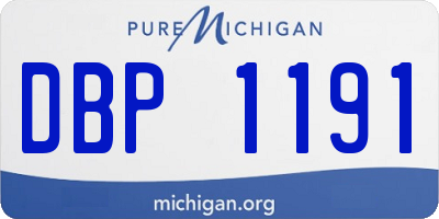 MI license plate DBP1191