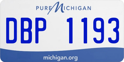 MI license plate DBP1193