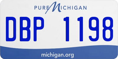 MI license plate DBP1198