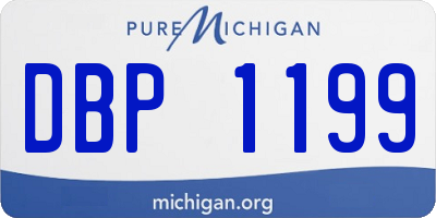 MI license plate DBP1199