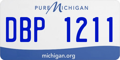 MI license plate DBP1211