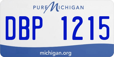 MI license plate DBP1215