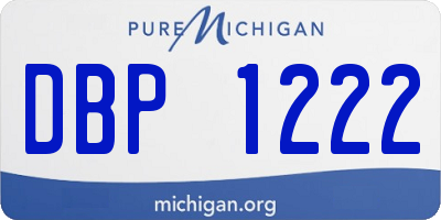 MI license plate DBP1222
