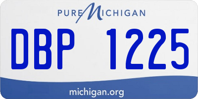 MI license plate DBP1225