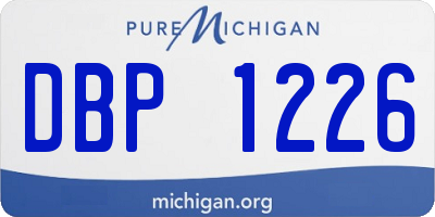 MI license plate DBP1226